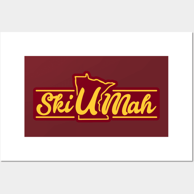 Ski-U-Mah - Cursive Wall Art by Josh Wuflestad